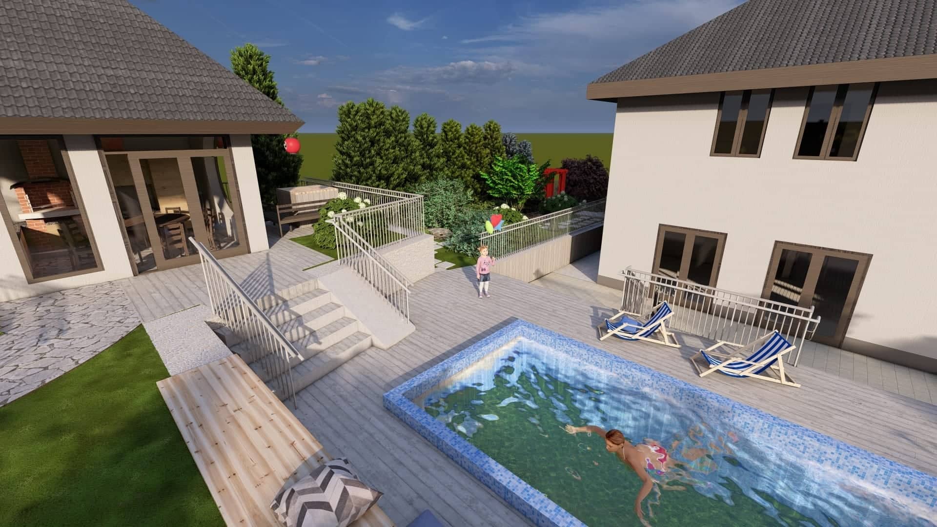 View of Functionalism House, Czech Republic in Prague, Czech Republic